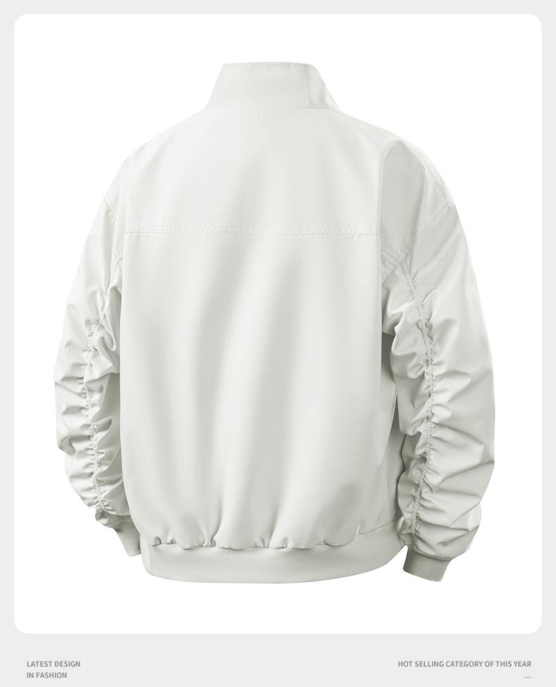 Men's Cross-Border Korean Style Stand-Collar Jacket - Trendy, Loose Fit for Spring & Autumn