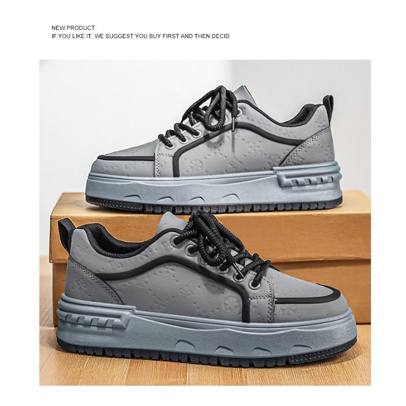 Men S Breathable Thick Sole Height Increasing Casual Sports Sneakers Youth White Shoes