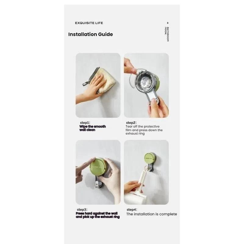 Крючки-присоски с мощным вакуумом, бесследные, без сверления, самоклеящиеся крючки для дома, ванной, кухни, двери и туалета