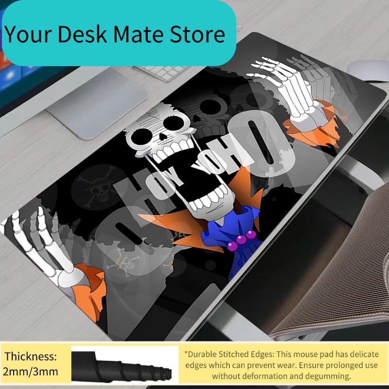 One Piece Brook Skeleton Yohoho Song Anime Extended Gaming Mouse Pad NonSlip Large Desk Mat