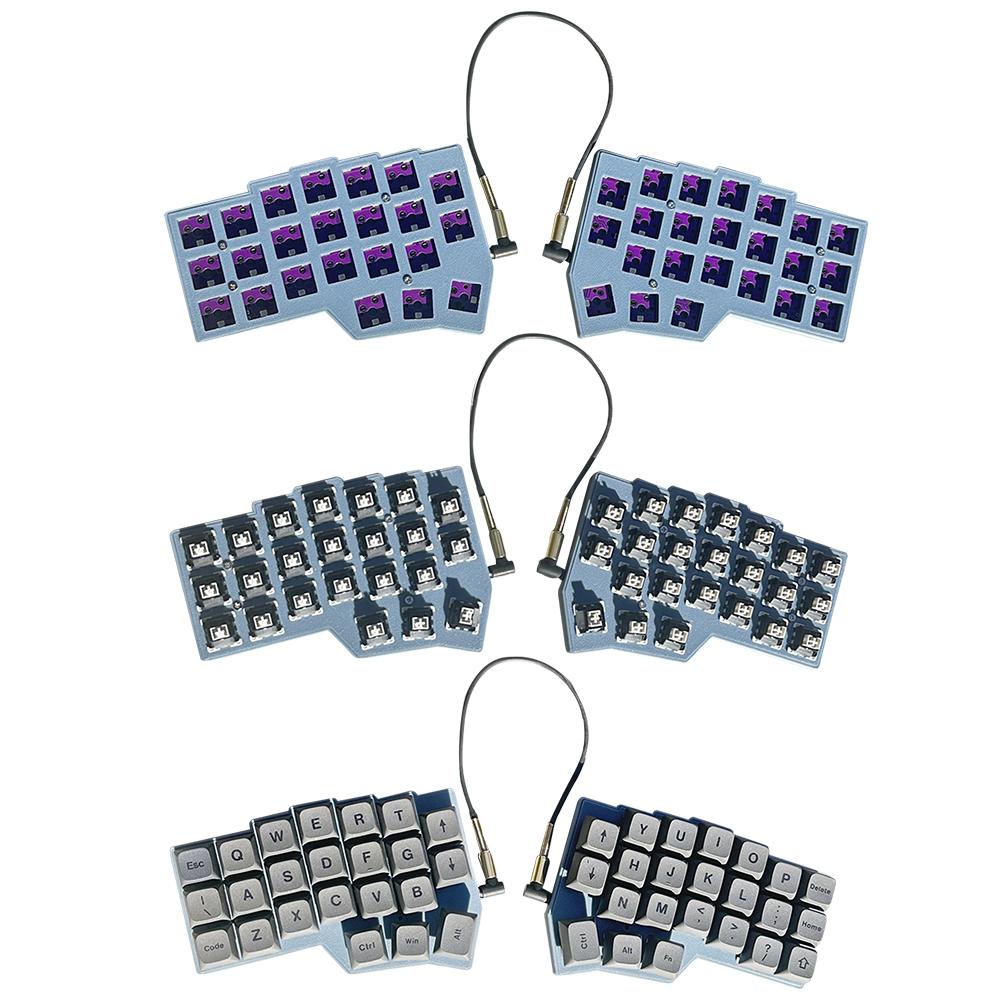 Раздельная проводная игровая клавиатура с возможностью горячей замены, раздельная раскладка, поддержка QMK/VIAL, настраиваемые аксессуары для ПК-геймеров