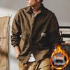 Men's Trendy Retro Khaki Denim Work Shirt - Loose Long-Sleeve