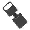 Solid Color Ring Holder Folding Case Phone Case with Ring for Z Flip4 Shockproof Holder Cover Black for Z Flip 4