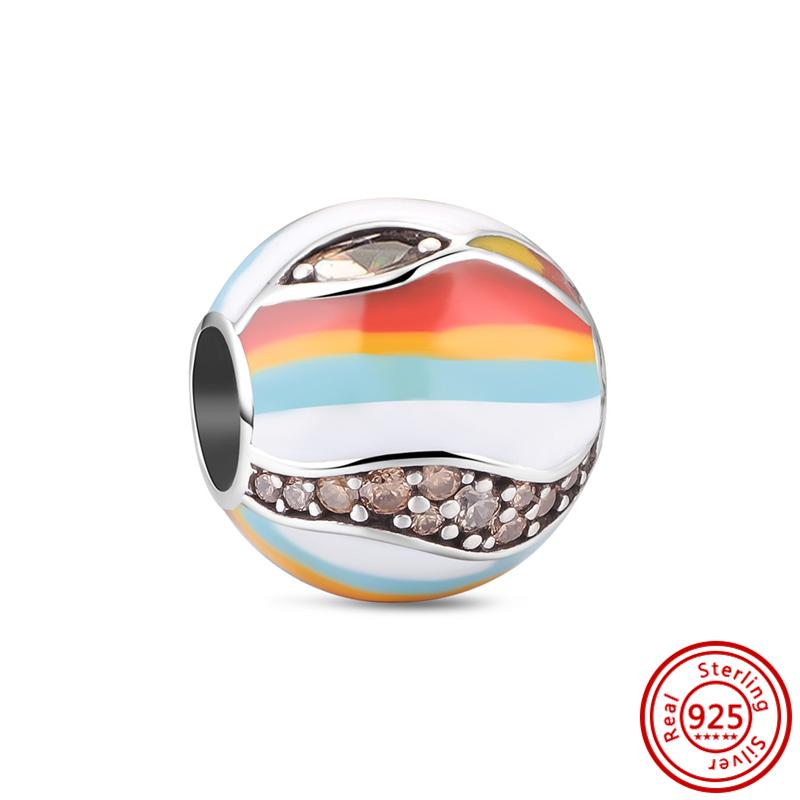 92 Стиль 925 Серебряная Звезда Луна Солнце Снежинка Растение Перо Сердце Тонкие Бусины Паве Подходит Оригинальные Подвески Браслет DIY Ювелирные Изделия