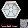 1Pcs Hexagonal Paving Brick Mould Plastic Walkway Brick Mold  For Lawn Patio Yard Garden