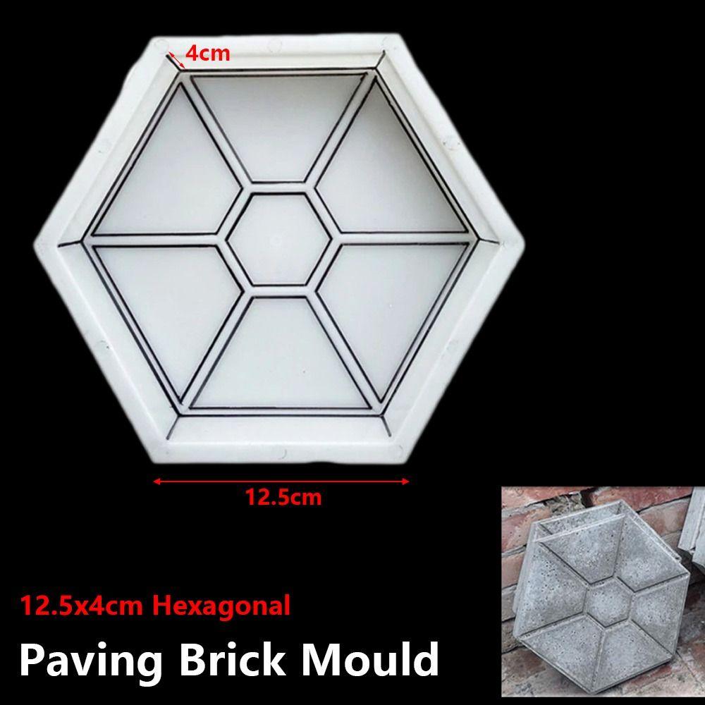 1Pcs Hexagonal Paving Brick Mould Plastic Walkway Brick Mold For Lawn Patio Yard Garden