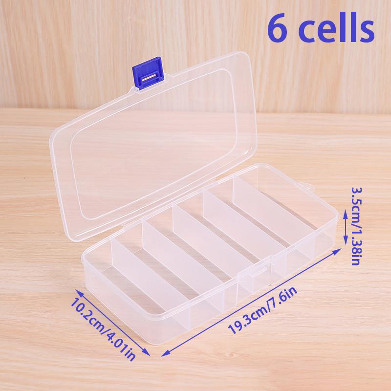 Прозрачные 5/6-сетчатые портативные пластиковые заколки для волос, коробка для хранения ювелирных изделий, аксессуары, органайзер для дома и путешествий с защитой от пыли