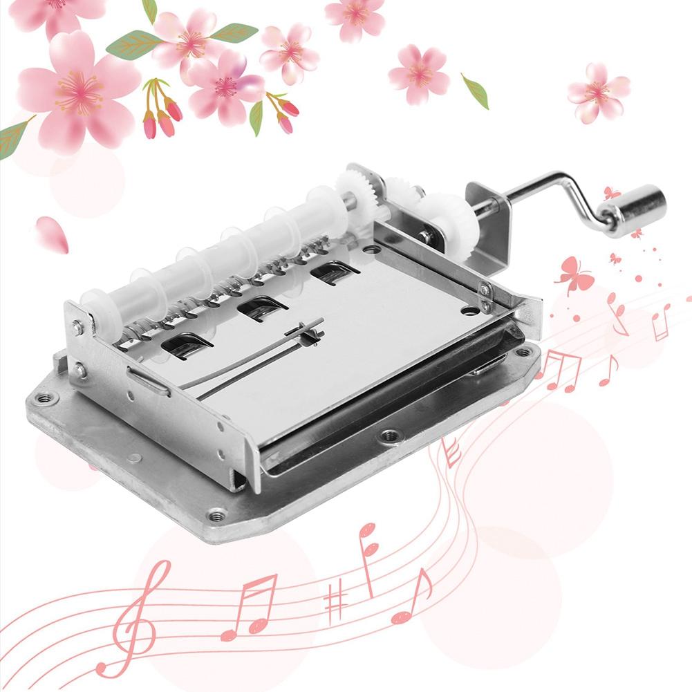 30 Note Hand Crank Movement with 15Pcs Blank Tape 15Pcs Music Tape Hole Puncher Music Box DIY