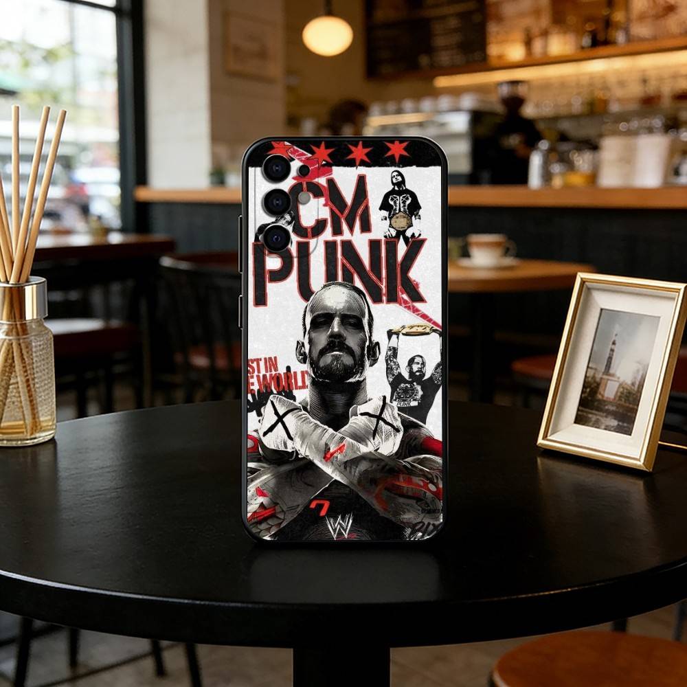 Чехол для телефона рестлера CM P-Punk Черный Силиконовый Мягкий Для Samsung S25,S24,S21,S22,S23,S30,Ultra,S20,Plus,Fe,Lite
