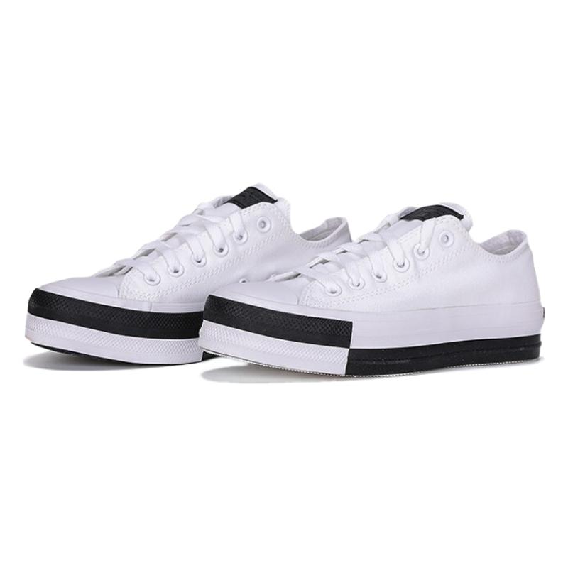 Converse Chuck Taylor All Star Повседневные Универсальные Нескользящие Износостойкие Эспадрильи с Низким Верхом Женские Черно-Белые