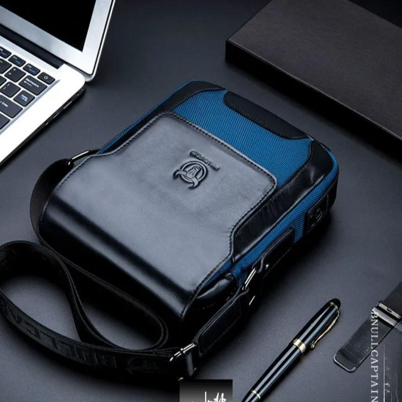 BULLCAPTAIN 2024 Мужская сумка-мессенджер Мужские сумки через плечо из натуральной кожи Деловая повседневная сумка через плечо Известный бренд мужская сумка-сумка