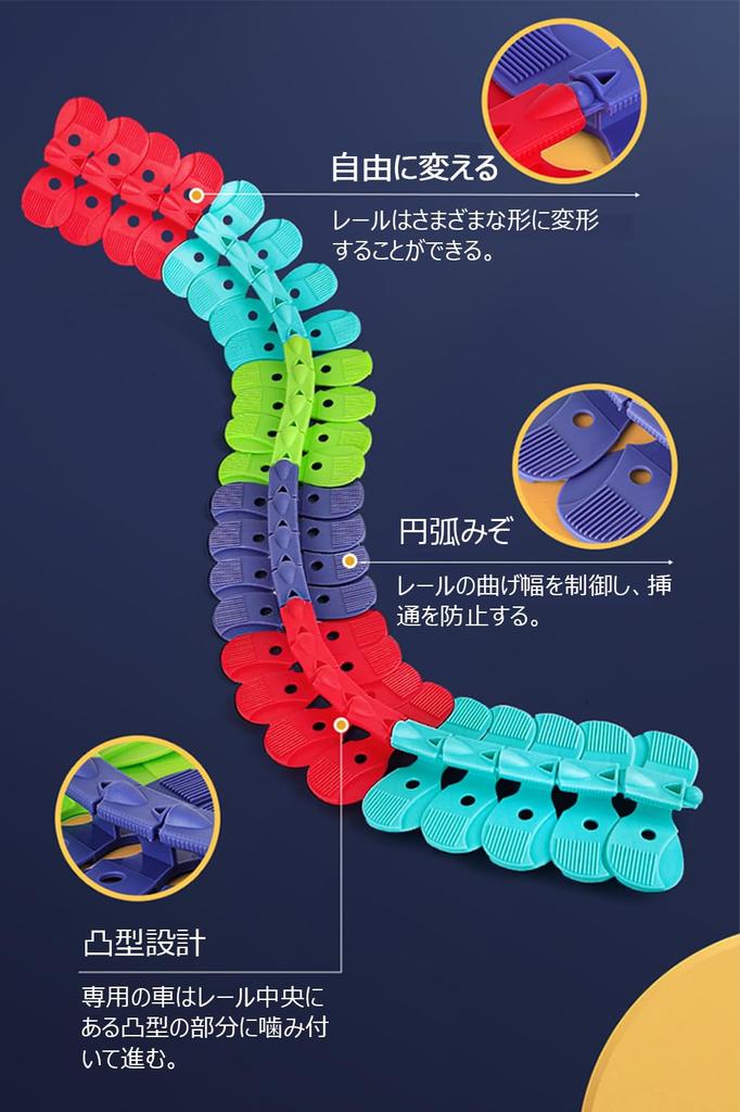 JUYEE Educational Toy Car Toy Rail Mini Car Electric Building Block 3D Puzzle DIY Free Assembly for Girls Boys Children Popular Birthday Gift