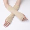 Fingerless Knitted Gloves Arm Warmers Elbow Mittens Harajuku Ankle Wrist Sleeves  Outdoor