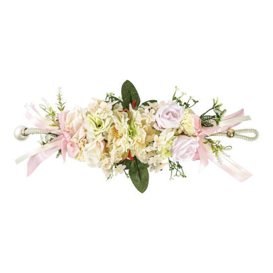 Цветочные подхваты для штор с реалистичными шелковыми цветами, регулируемые тканевые ремешки, декоративные аксессуары для штор для свадьбы, дома