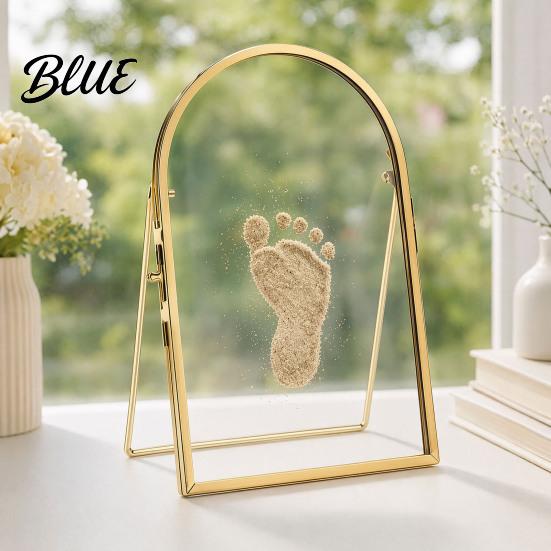 Paw Print Craft Sand Newborn Pet Frame Keepsake Kit Baby DIY Sea Hand Footprint Kit Handprint Metal Pressed Picture