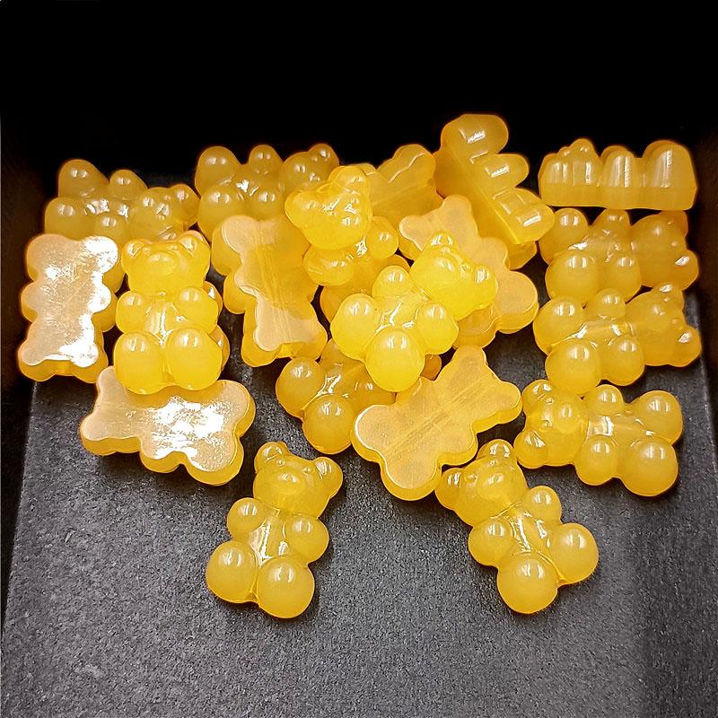 10 шт. 12*19 мм ночное свечение, конфеты, желе, вертикальное отверстие, медведь для DIY, браслет, ожерелье, шпилька, материал, аксессуары ручной работы, ювелирные аксессуары