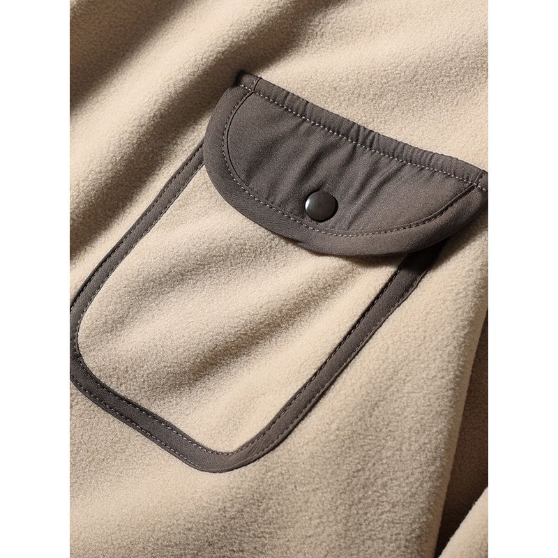 Платье-бандаж База Двусторонний флисовый свитер Мужской Осень и Зима круглый вырез Флисовый свитер Подкладка Экспорт Мужская повседневная куртка