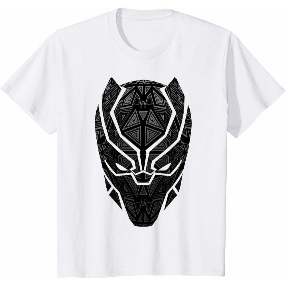 Black Panther Mask Marvel TShirt Texture Unisex Short Sleeve Soft Cotton Slim Fit Crew Neck Stylish Top for Men  Women