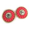 [N3696] - Golden Red 'Navajos' Designer Earrings