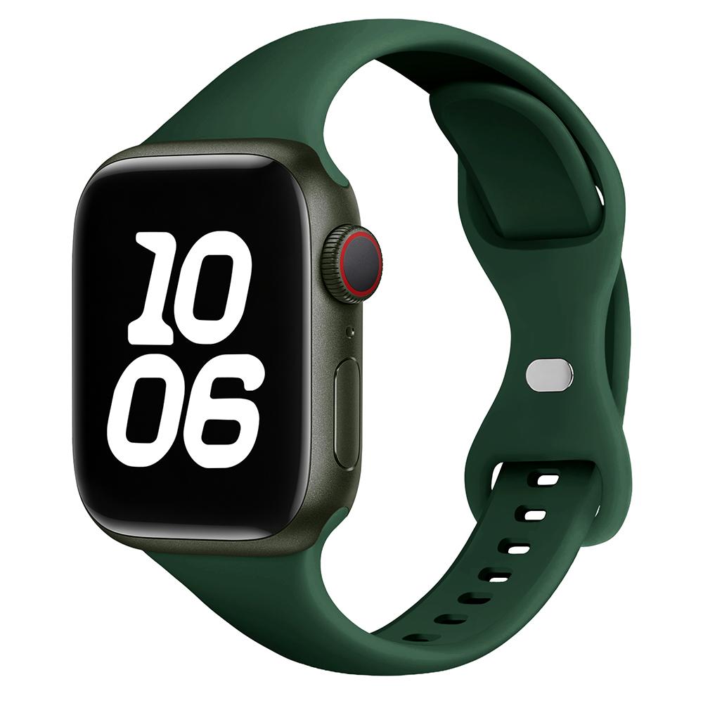 Тонкий силиконовый ремешок для Apple Watch 11 10 46 мм Ultra 3-2 49 мм серии 9-8-7 41 мм 45 мм 44 мм спортивный браслет iWatch 4 6 5 SE 3 ремешок