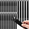 Набор многоразовых нейлоновых стяжек для кабелей, 25 шт. – Черные универсальные ремешки на липучке – 3 размера (15/20/30см) Для организации кабелей, дома, офиса, гаража, уличного снаряжения