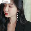 Корейская мода простые барочные жемчужные кисточки длинные серьги для женщин готическая девушка элегантные украшения свадебный комплект аксессуаров для вечеринки
