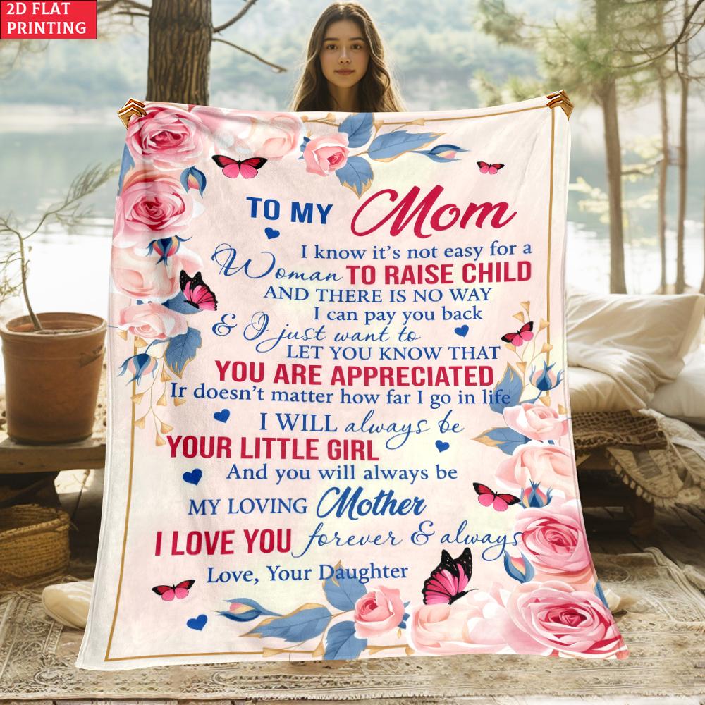 Mother's Day Print thin Flannel Blanket for Bedrooms,Living Rooms,Sofas Blankets,Lunch Breaks,blankets fluffy blanket