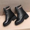 Черные ботинки Dr. Martens зимние новые бархатные утолщенные короткие ботинки британского стиля на толстой подошве снегоступы