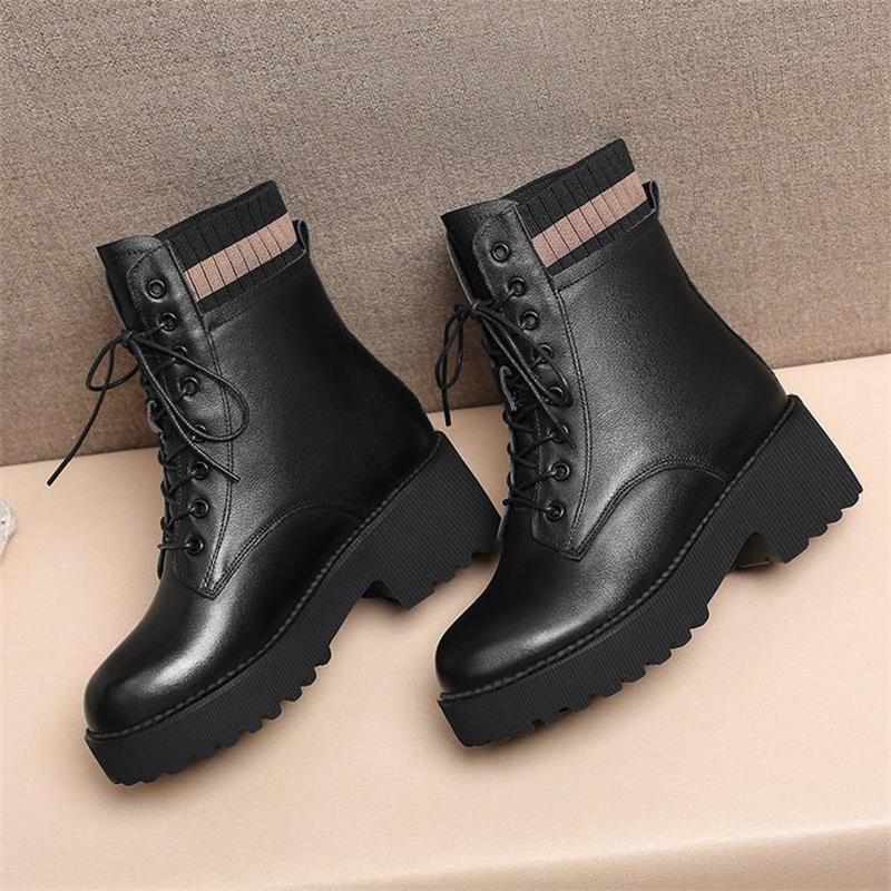 Черные ботинки Dr. Martens зимние новые бархатные утолщенные короткие ботинки британского стиля на толстой подошве снегоступы