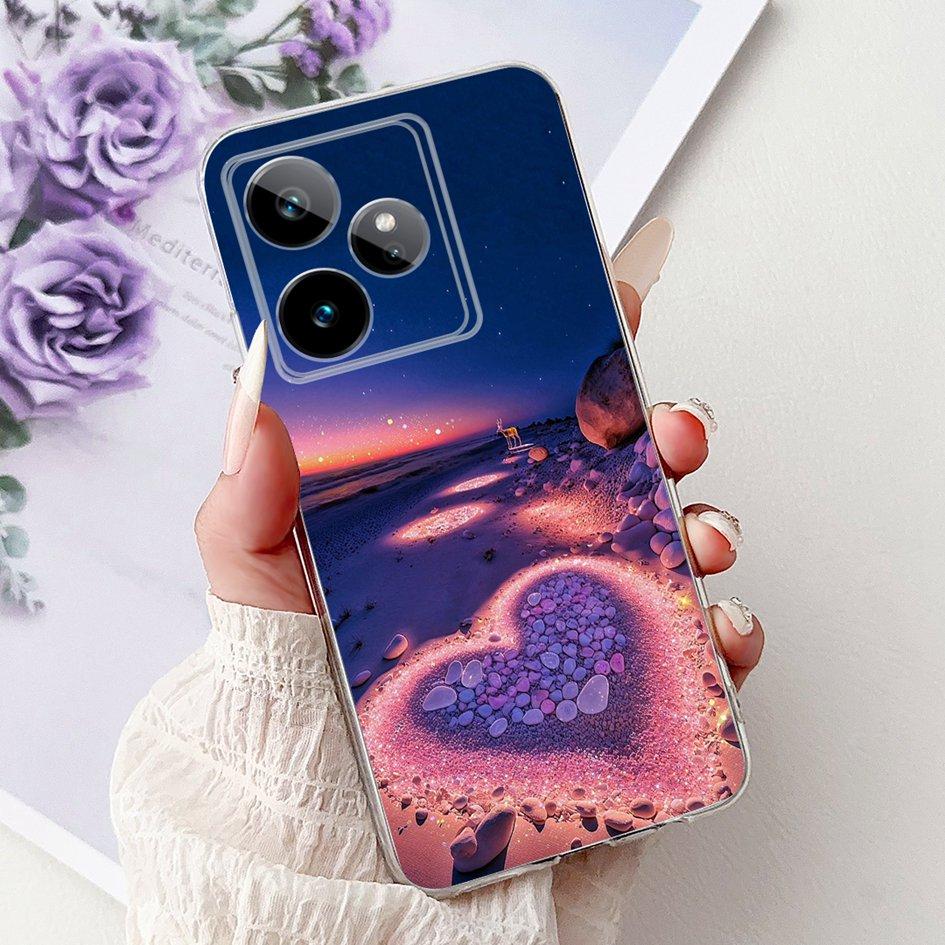 Чехол для Realme GT 7 7T 2025 Популярный Цветок Мягкий Прозрачный Силикон ТПУ Защитная Крышка Для Realme GT7 Pro RMX5011 Чехол-Ракушка для Телефона