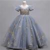 4-13 Year Old Elegant Girl Party Dress Sequin Embroidered Mesh Gorgeous Ball Evening Dress Formal Cocktail Girl Princess Dress