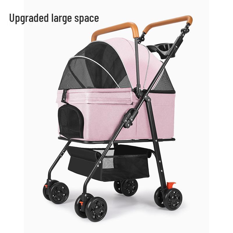 Foldable Pet Stroller for Dogs and Cats - Cross-Border Export