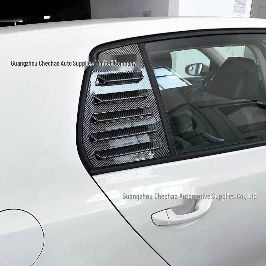Декоративные накладки на задние боковые окна Volkswagen Golf 7 2013-2020, Декоративные накладки на кузов в стиле Mustang