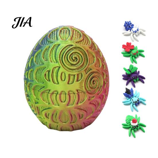 Modern Interior Sculptures 3D Printed Spider Figurine, Articulated Fidget Toy, Movable Joints Small Figurine for Balcony Animal Creative Desktop