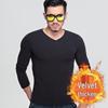 Men's Fleece-Lined Slim Fit Thermal Long-Sleeve T-Shirt