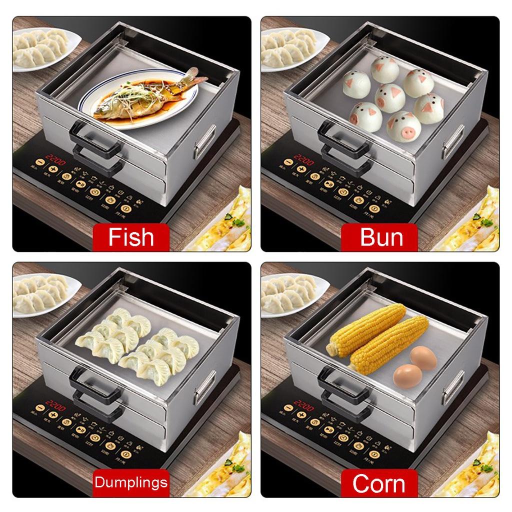 Бытовая 1-2-слойная булочка с вермишелью, пароварка, пароварка из нержавеющей стали 304, ролл с рисовой лапшой, булочка на пару, паровая машина