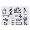 1pc Clear Stamp Transparent Silicone Stamp Spill and Splatter Rubber Stamp for Scrapbook Journal Card Making