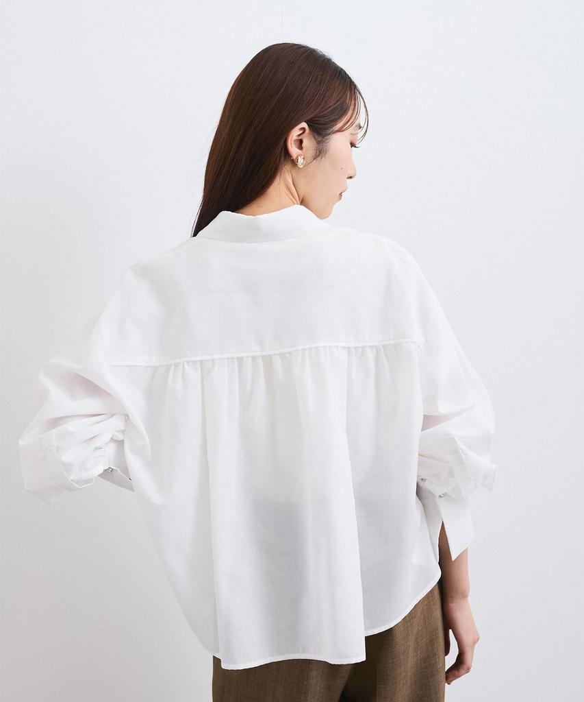 Volume Flare White Main [BIS] Women's Shirt, Wrinkle-Resistant, Cool-to-the-Touch, Washable,