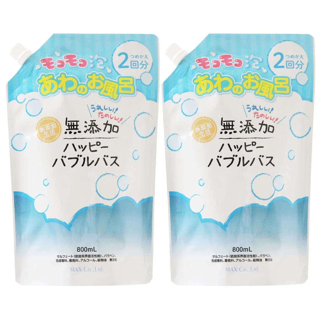 Bubble Foam Bath Happy Bubble 800mL X Set 64 Large Rascal Made In For Sensitive No No Synthetic Bath, Additive-free Life, Additive-free Salts, Bath,