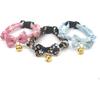 PetSoKoo Bowtie Cat Collar with Bell.Cute Japanese Cherry Blossom Flower.Girl Kitten,Pink