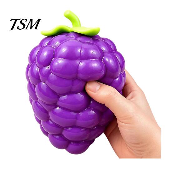 Giant Fruit Sensory Toy Large Pineapple Stress Ball, Slow Rising Squeeze for Anxiety Relief, Strawberry Malleable Ball Banana Grape Corn Carrot