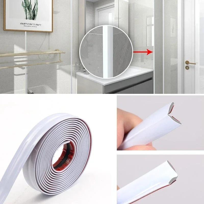 1pc PVC Self-Adhesive decorative strip wall sticker,anti collision Tape bumper guard strip, Furniture edge Wall Corner protector