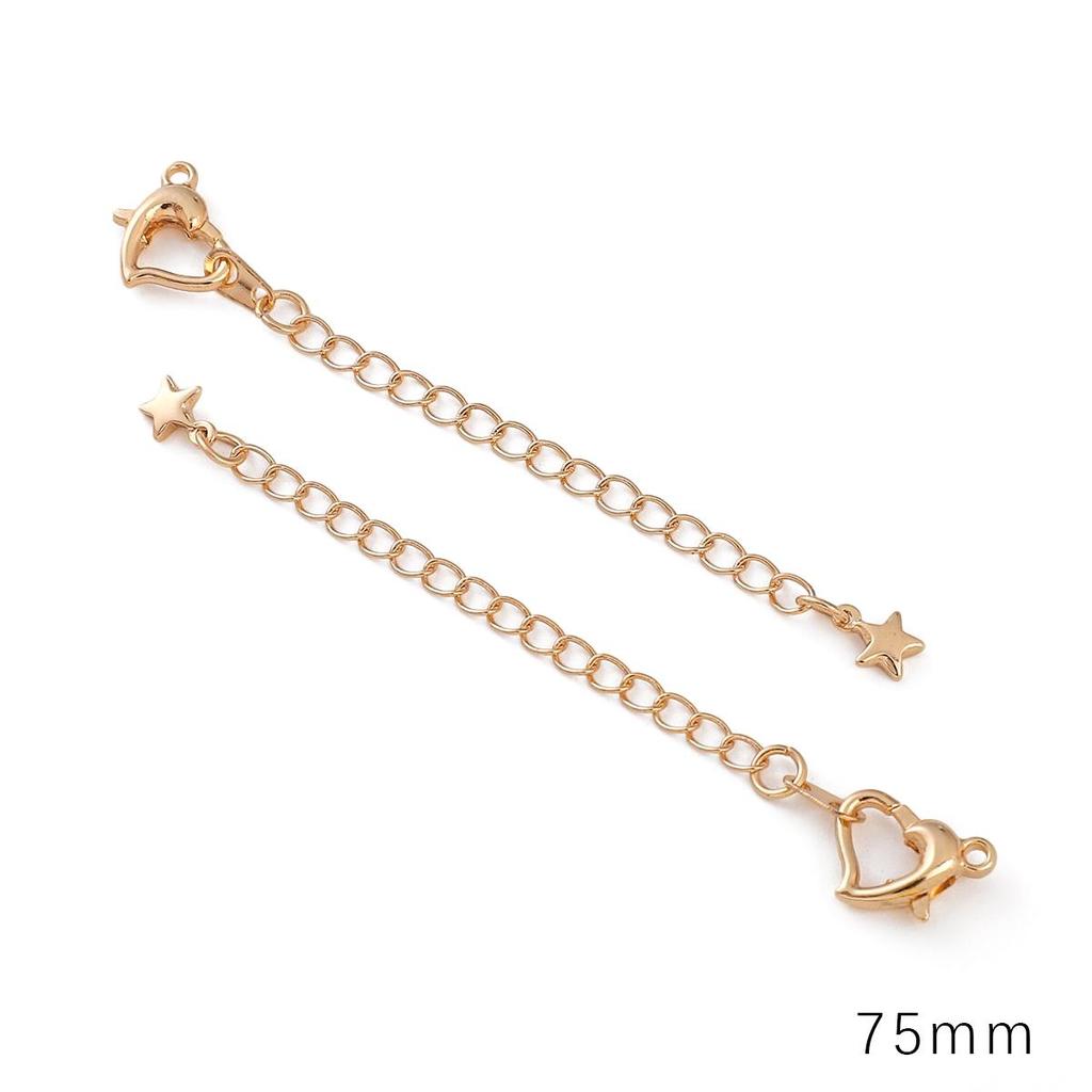 Copper Clad Iron Peach Heart Buckle Tail Chain For DIY Jewelry Making Craft Accessories
