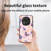 For Xiaomi Redmi Note 14 5G Case Butterfly Pattern TPU+Tempered Glass Protective Phone Cover
