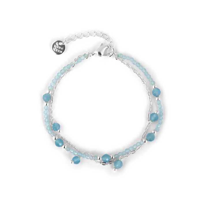 Bracelet - LUXENTER - Aira - Cristal bleu - Finition rhodiée - Alliage métallique