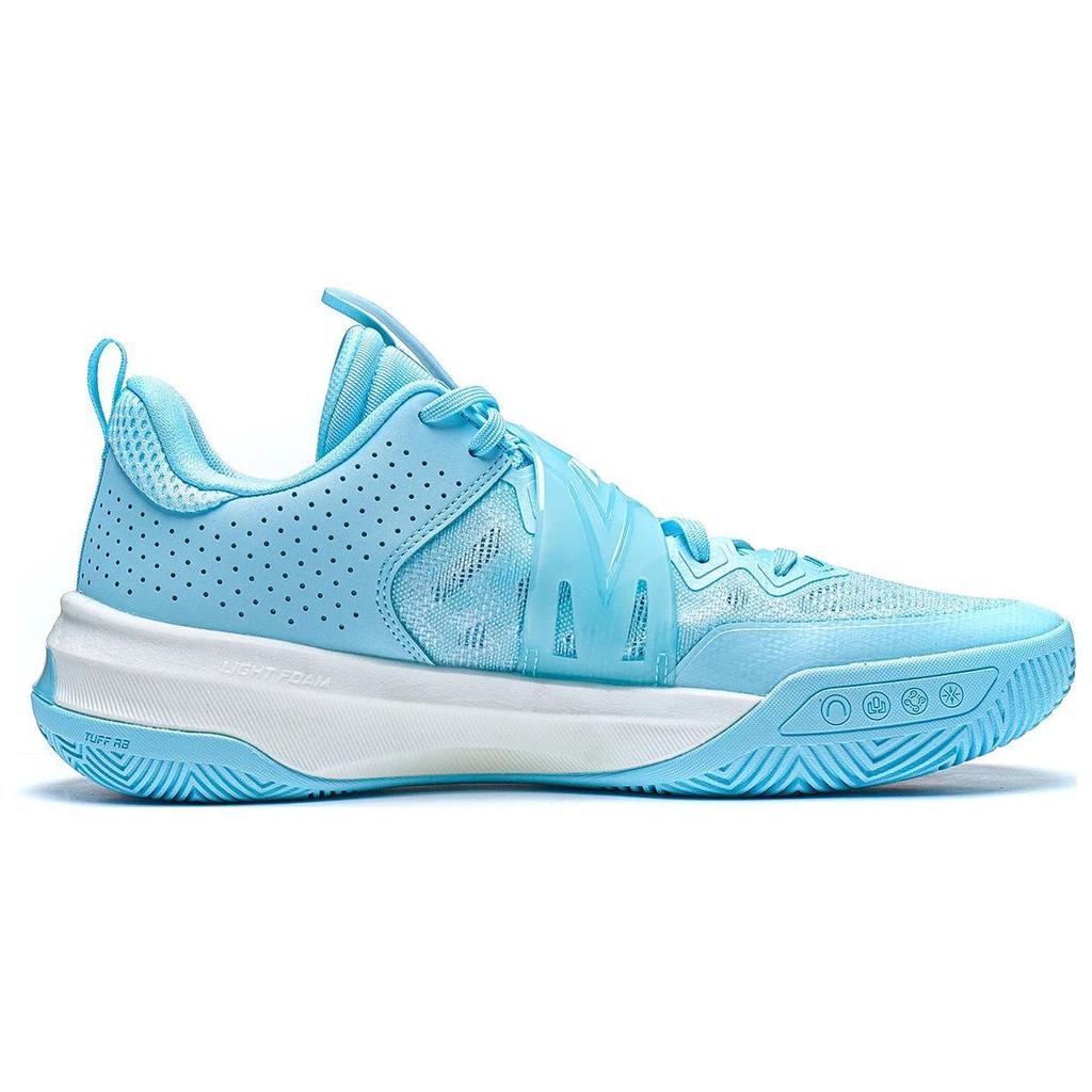 Li Ning Liren3 TEAM Амортизирующие Скользкие Устойчивые к истиранию Низкие Баскетбольные кроссовки Мужские Освежающий Ледяной Синий ABAS095-1