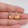 Natural Citrine Earring- Handmade Silver Earring-Teardrop Citrine Earring-925 Sterling Silver Earring-Yellow Stone Earring-Gift for her