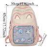 Large Capacity Cartoon Ita Bag Embroidery Student School Bag Transparent Pocket Itabag  Woman