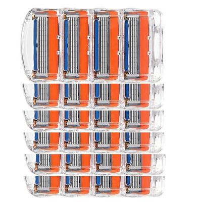 24 шт. лезвия пятислойные лезвия для бритья бритвенные лезвия совместимые для мужчин уход за лицом