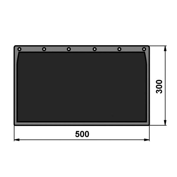 Mud Flap Fender Apron Rubber Rear Wheel Arch For Twin Wheel 500X300 - 69903211